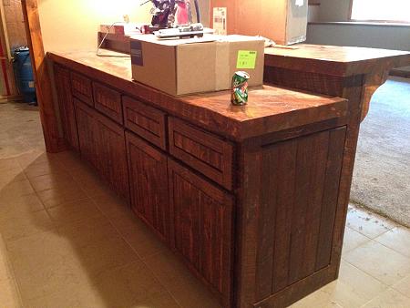 Rough Sawn Bar Henry's Woodworking Pine River MN