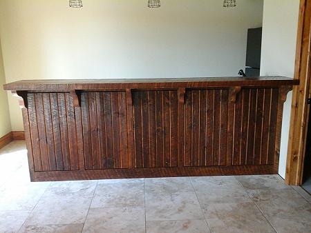 Rough Sawn Bar Henry's Woodworking Pine River MN
